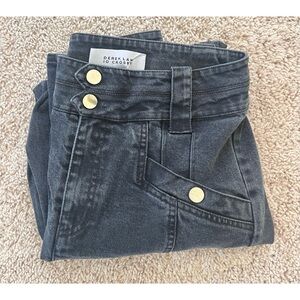 Derek Lam IO Crosby Alexa High Rise Tapered Black Washed Jeans Size 6